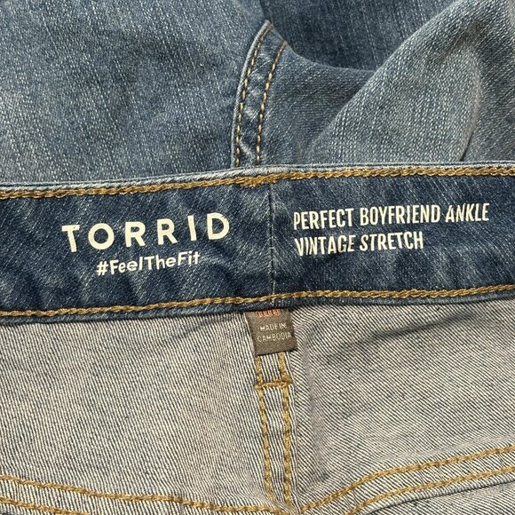 Torrid Perfect Boyfriend Ankle Vintage Stretch Jeans Women's Size 10 Regular - Picture 7 of 8
